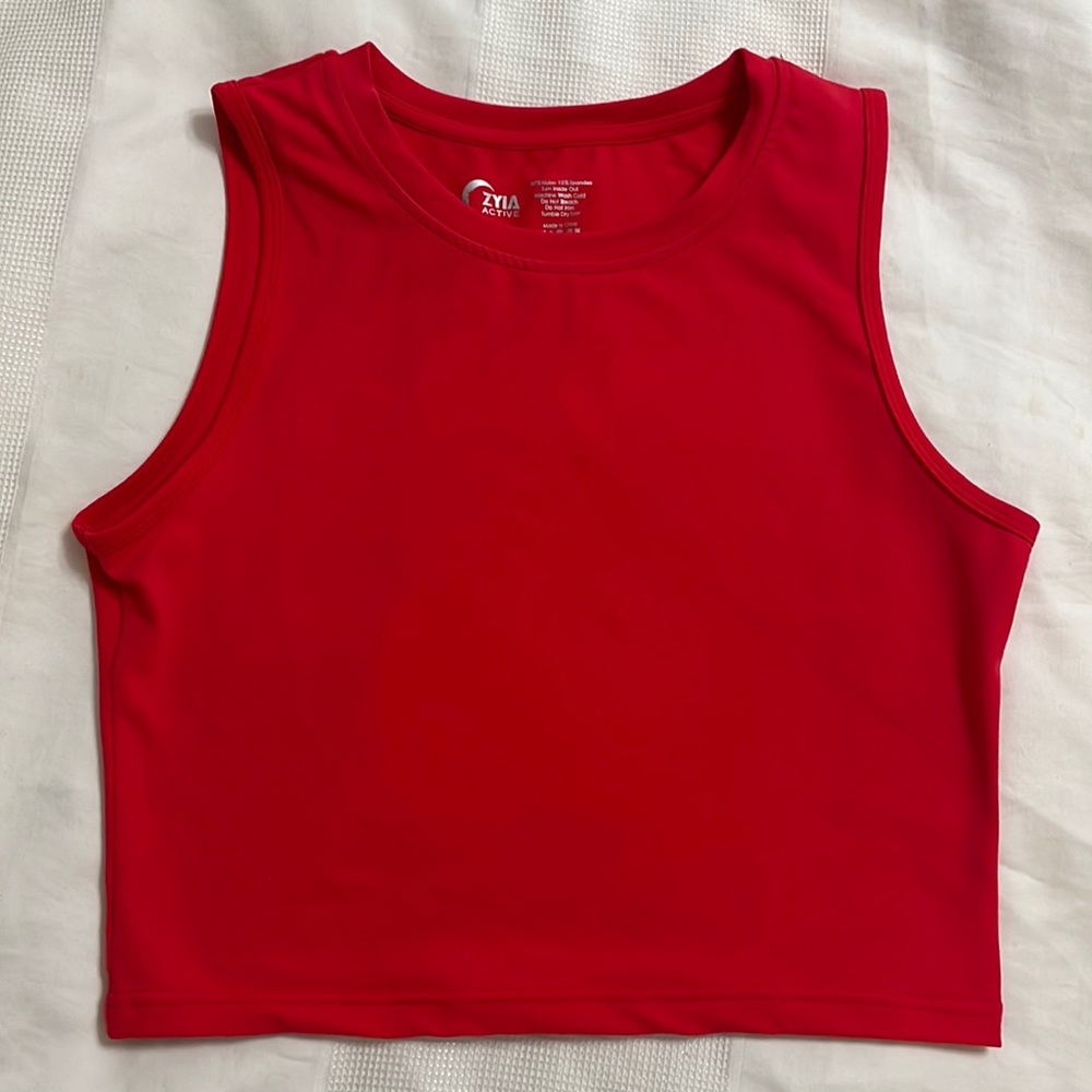 Zyia Red High neck stronger tank